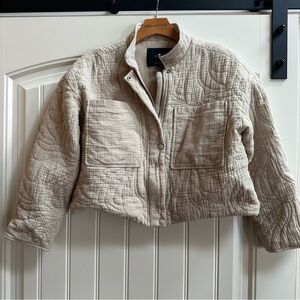 7 For All Mankind Short Cotton Quilted Jacket Small